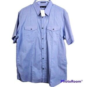 NEW Banana Republic Men's Thin Striped Short Sleeve Button Down Shirt 16-16 1/2